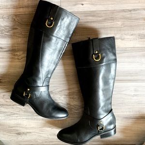 Ralph Lauren black riding boots